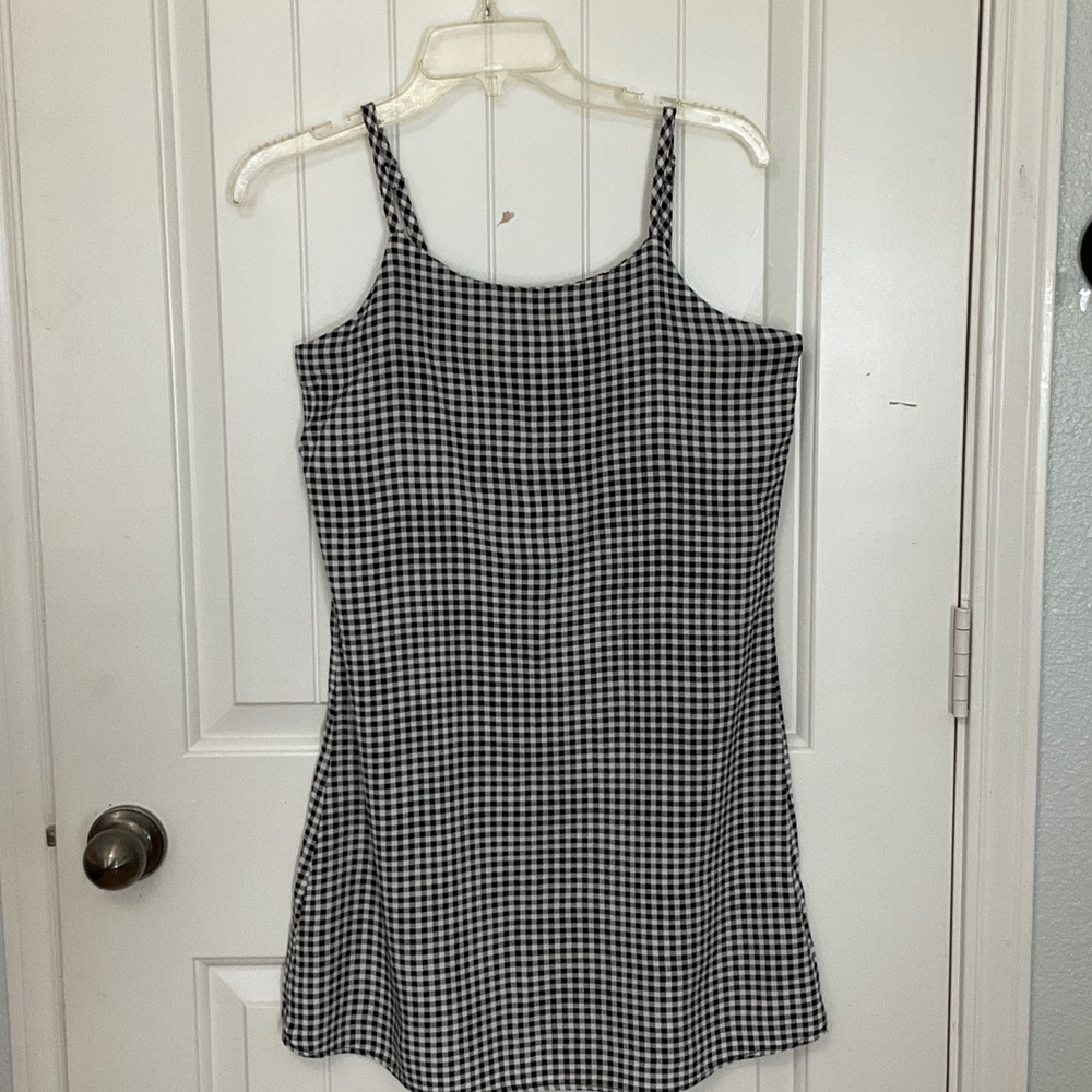 Art Class Monochrome Checkered Kids dress